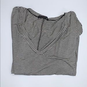 Brandy Melville Striped V-neck Tee Shirt